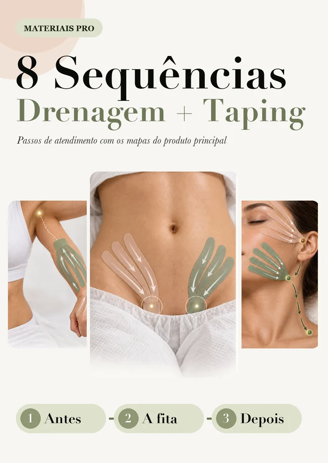 Capa original do bônus 8 Sequências Drenagem + Taping